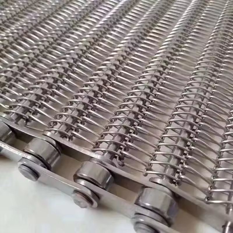 Stainless Steel Galvanized Spiral Wire Belt Sprocket Balanced Weave Wire Mesh Conveyor for Retail and Manufacturing Industries