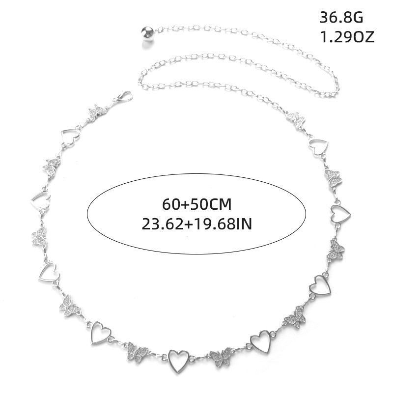 Fashion Girls Ladies Butterfly Waist Chain Women Sexy Body Chain Dress Belt