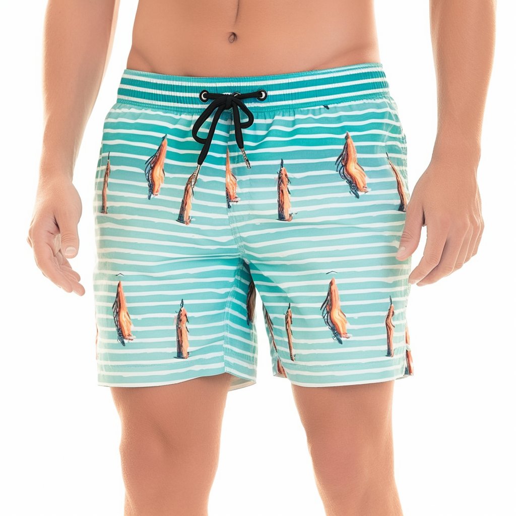 Private label OEM luxury custom boardshorts beachwear swimwear swim trunks men beach short pants 5 inch shorts with pockets