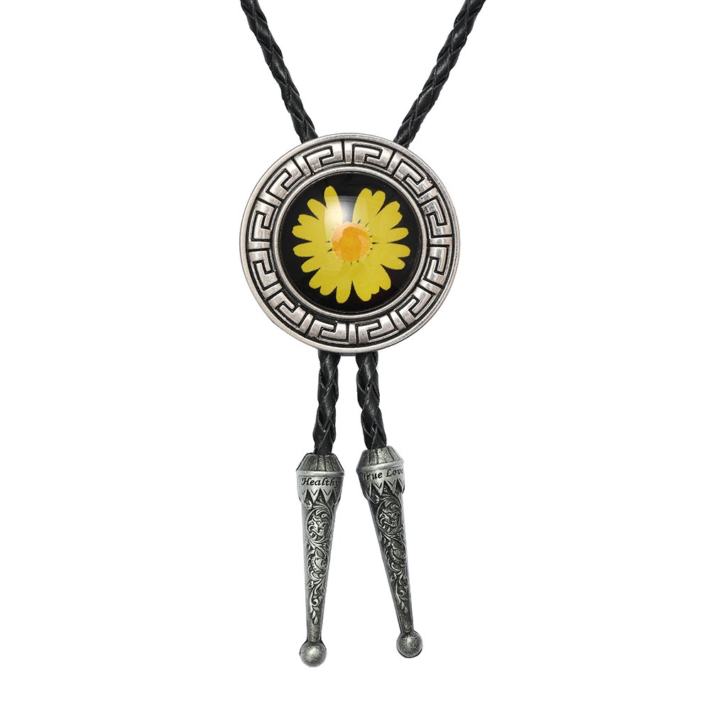 2024 professional natural bolo tie colorful Western Handmade Genuine Leather Bolo Tie for men and women