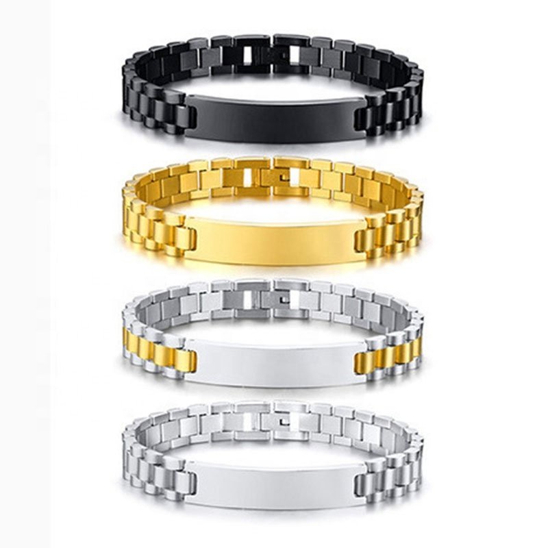 Odian Jewelry gold bracelets for men designs stainless steel bracelet plated 18k cuff watch band belt bracelets