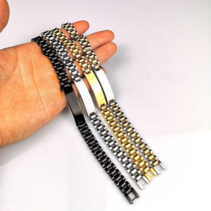 Odian Jewelry gold bracelets for men designs stainless steel bracelet plated 18k cuff watch band belt bracelets