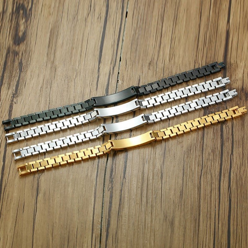 Odian Jewelry gold bracelets for men designs stainless steel bracelet plated 18k cuff watch band belt bracelets