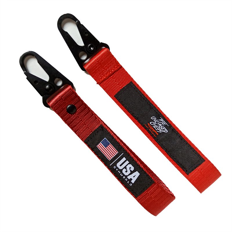 Nylon Lanyard Wrist Strap Wristlet Keychains Short Lanyards