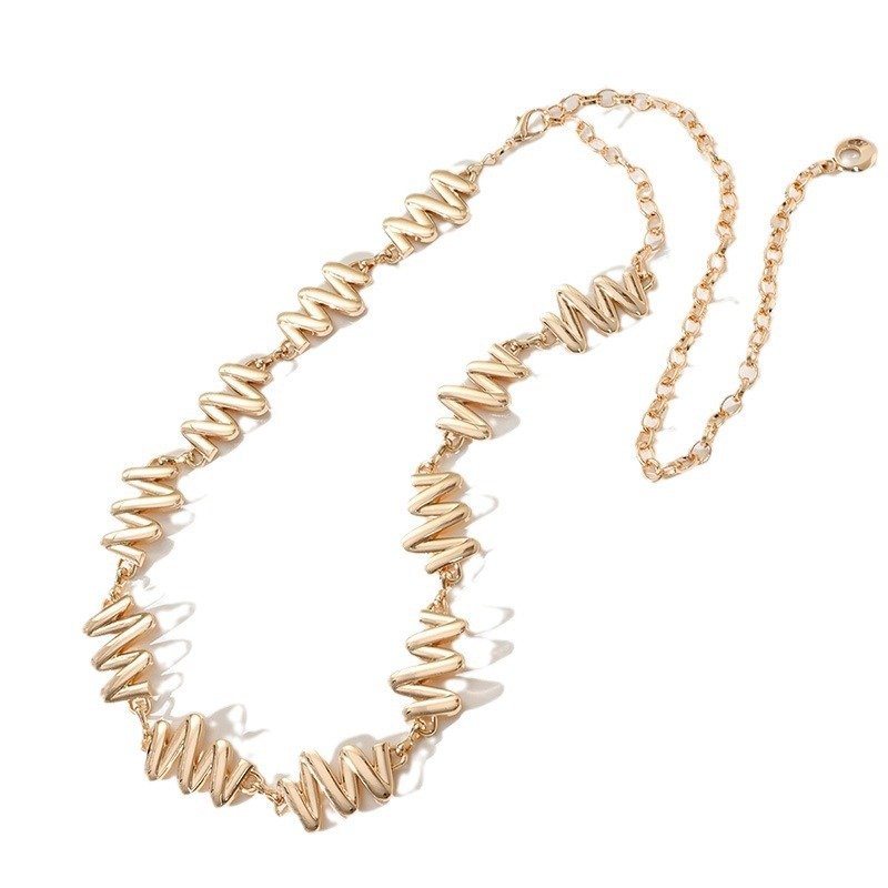 New High-class Sense Of Metal Chain Waist Chain Ladies Dress Suit Coat Decoration Wide Belt