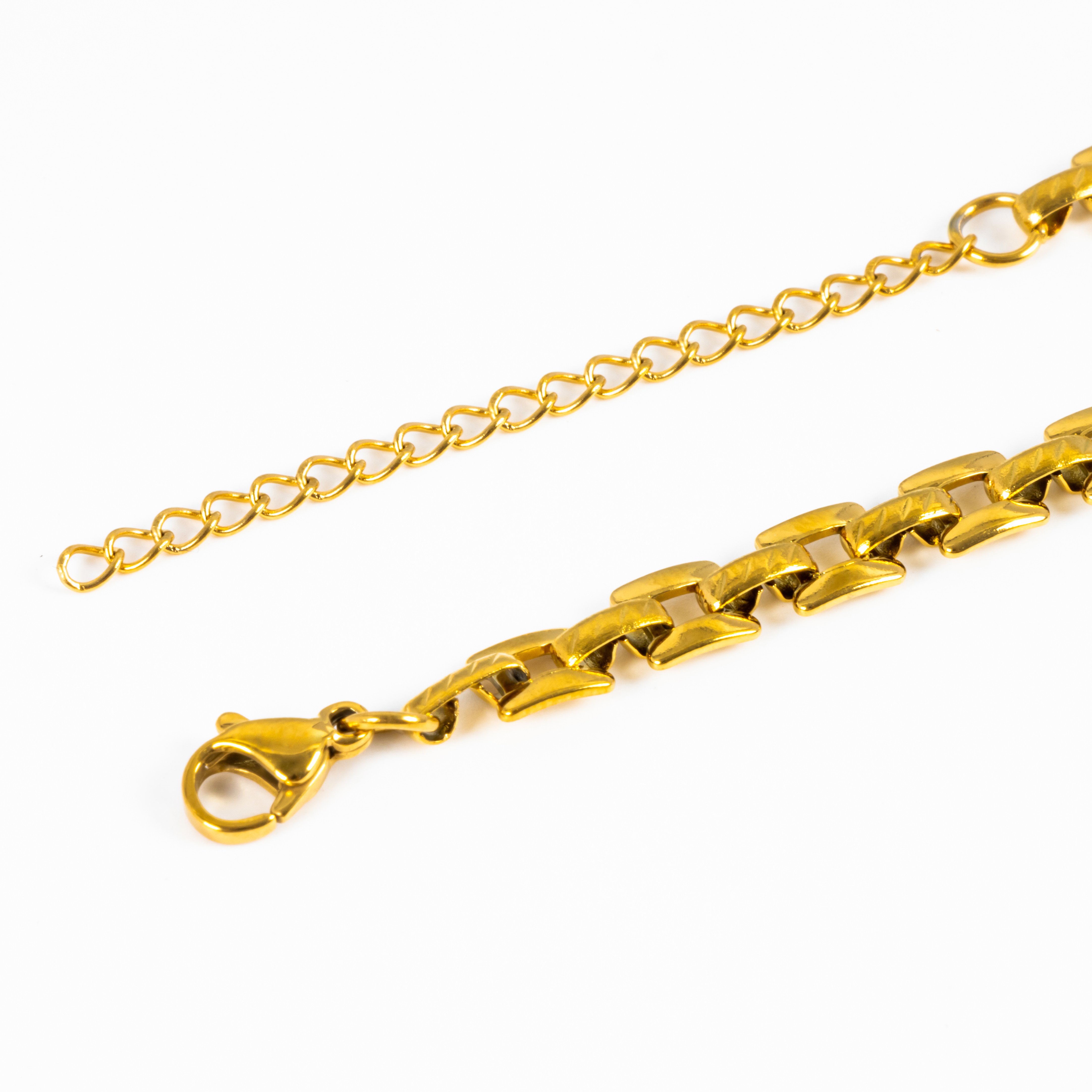 Ins 18k Gold Plated Stainless Steel Jewelry Adjustable Party Gift Geometric Wide Belt Bracelet For Girls