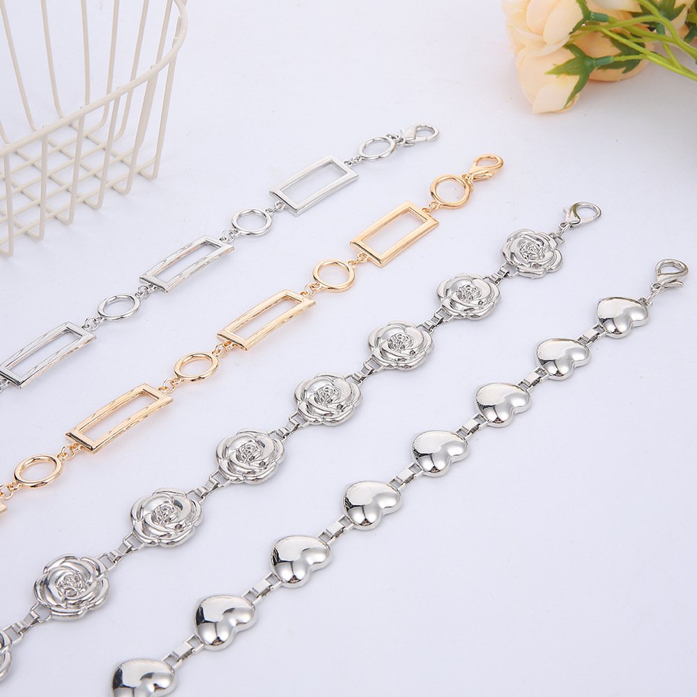 New Metal Advanced Texture Sense Thin Waist Belt Circle All Girls Fashion Irregular Waist Chain Decorative Dress