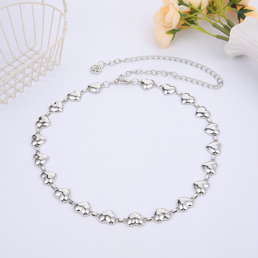 New Metal Advanced Texture Sense Thin Waist Belt Circle All Girls Fashion Irregular Waist Chain Decorative Dress
