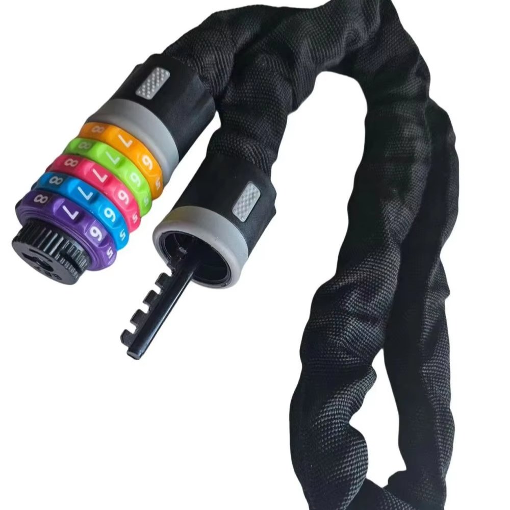 Good quality hot sales Motorbike customized Bike lock 5-digit code Anti-Theft Protection chain lock