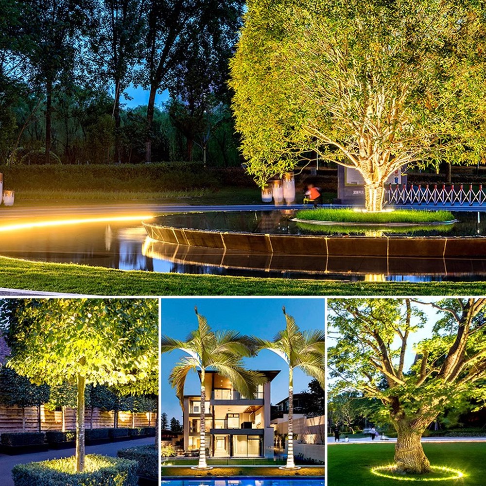 Outdoor IP68 waterproof LED tree light RGB garden garden landscape green belt splicing ring pole light chain lamp for tree