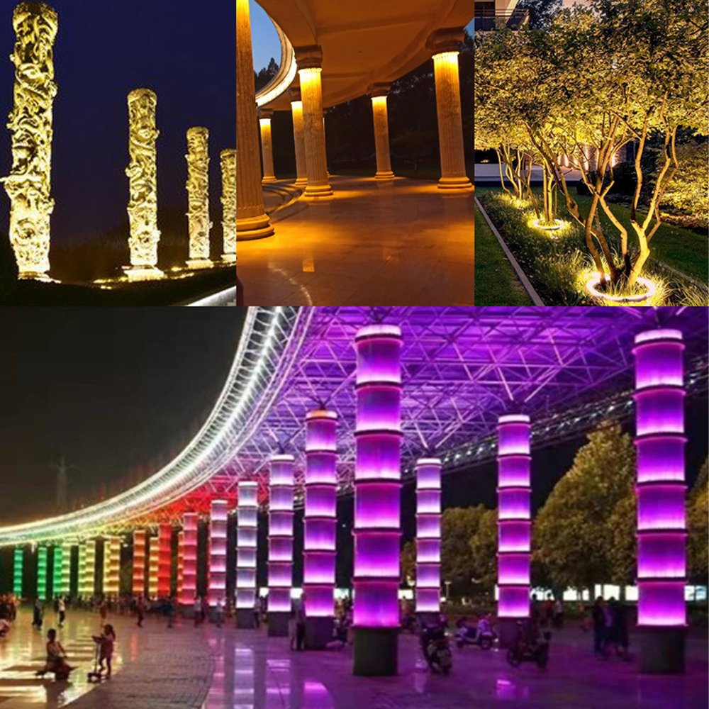 Outdoor IP68 waterproof LED tree light RGB garden garden landscape green belt splicing ring pole light chain lamp for tree