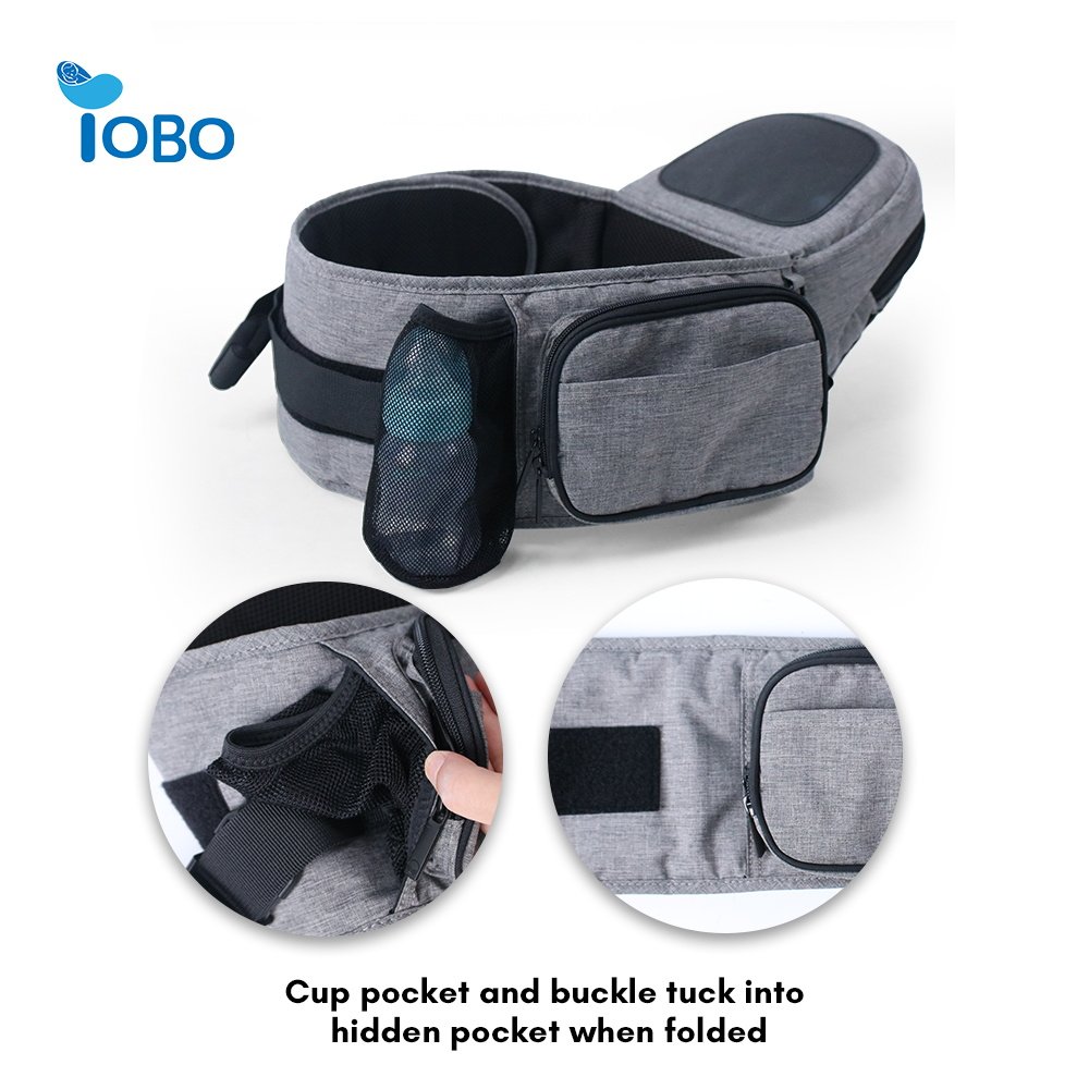 Mom Choice Ergonomic Carrier & Extenders Walkers Hold Waist Belt Comfort Hip Seat Baby Carrier with Water Bottle Pocket