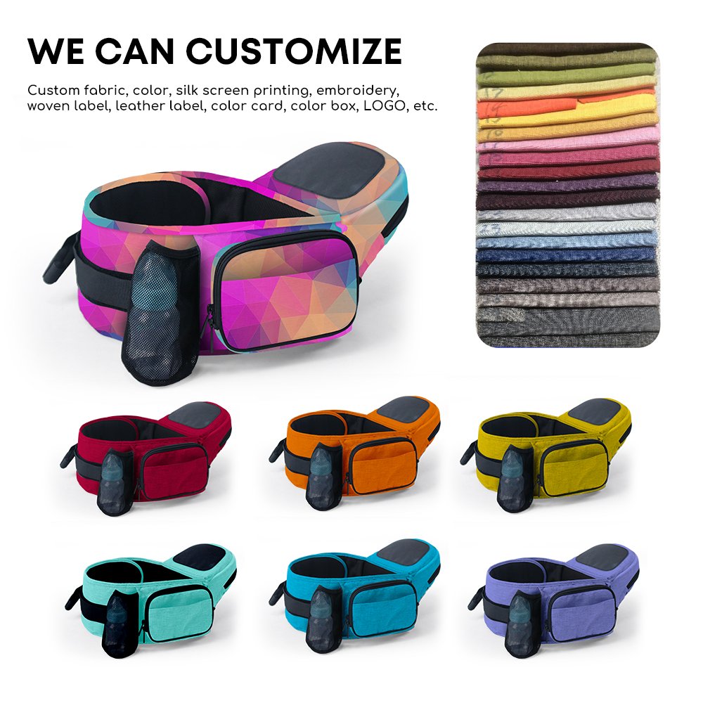 Mom Choice Ergonomic Carrier & Extenders Walkers Hold Waist Belt Comfort Hip Seat Baby Carrier with Water Bottle Pocket