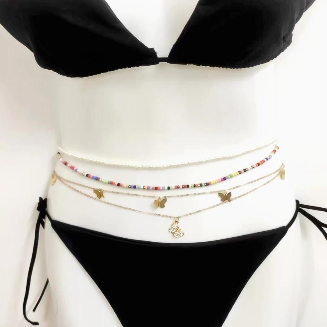 Handmade beaded Bohemian anklets Fashion butterfly accessories fashion anklets