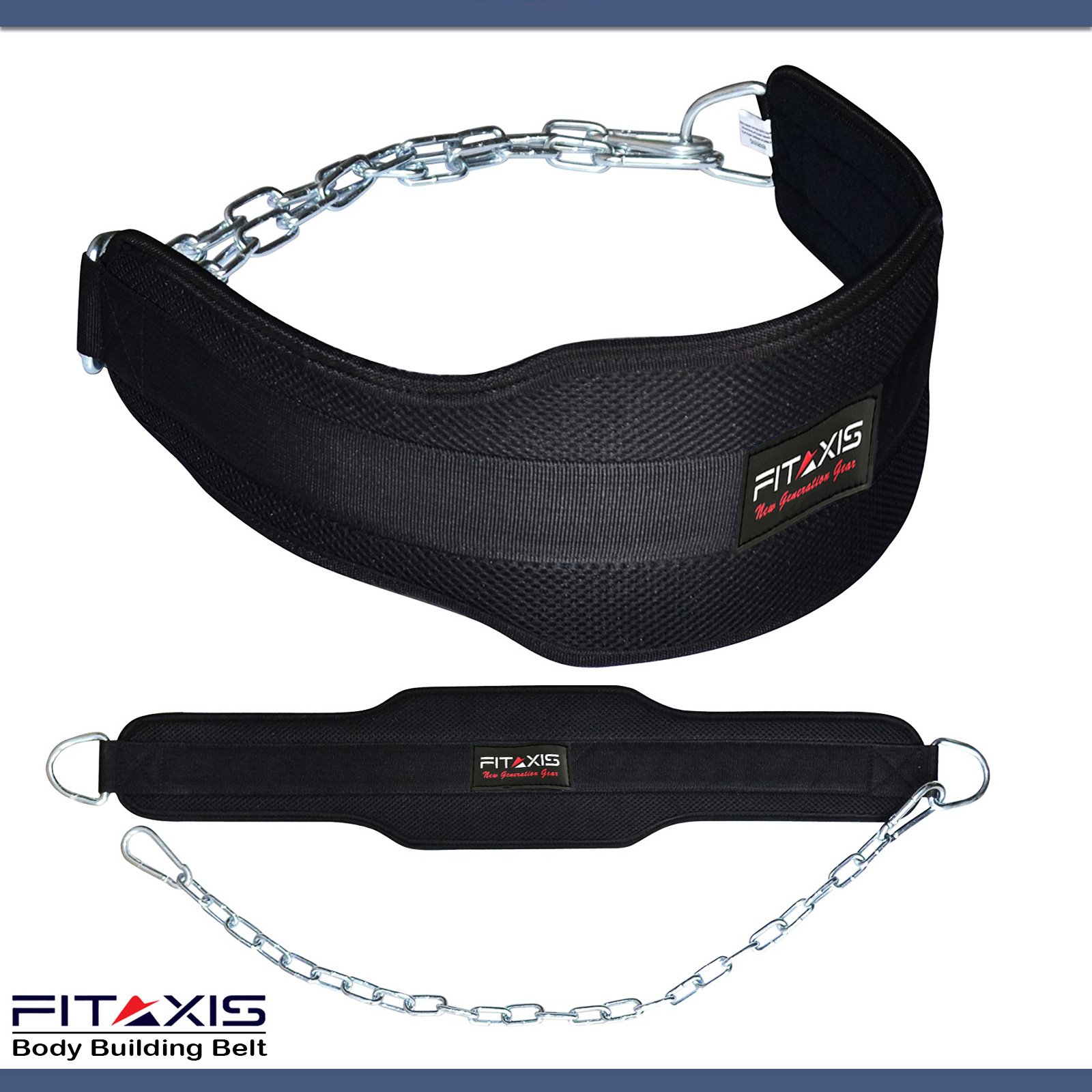 High Quality Weight Lifting Dipping Belt With Chain Gym Fitness Accessories Back Waist Supportive Belts For Gym Workout