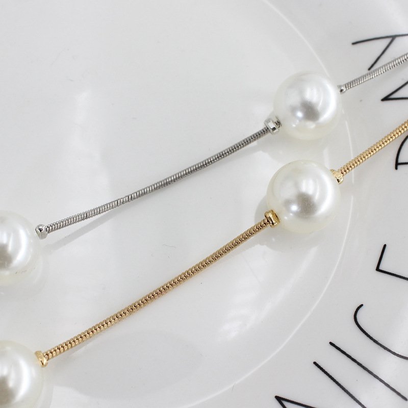 Women's Fashion Pearl Decorative Metal Waist Chain Waist Belt For Dress