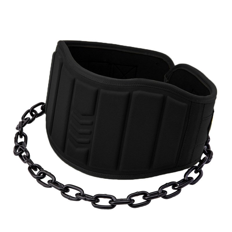 Dip Belt With Chain For Weightlifting Pull Ups Gym Lifting Belt Heavy Duty Steel Chain Weight Training Workout Belt with Chain