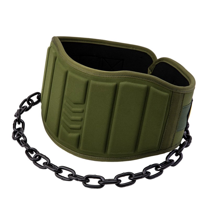 Dip Belt With Chain For Weightlifting Pull Ups Gym Lifting Belt Heavy Duty Steel Chain Weight Training Workout Belt with Chain