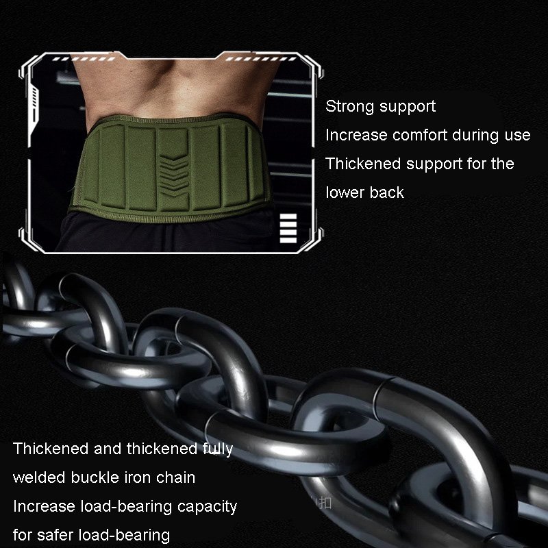 Dip Belt With Chain For Weightlifting Pull Ups Gym Lifting Belt Heavy Duty Steel Chain Weight Training Workout Belt with Chain