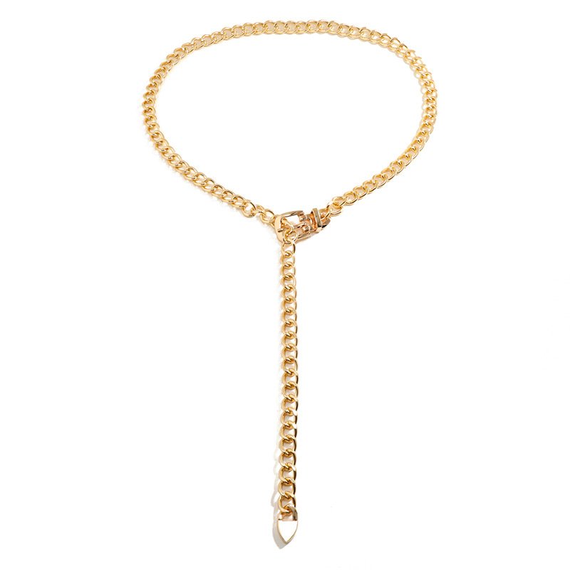 Women Custom Customizable Belts Waist Stainless Designer Steel Chain Gold Belt Metal Chains Link chain belt