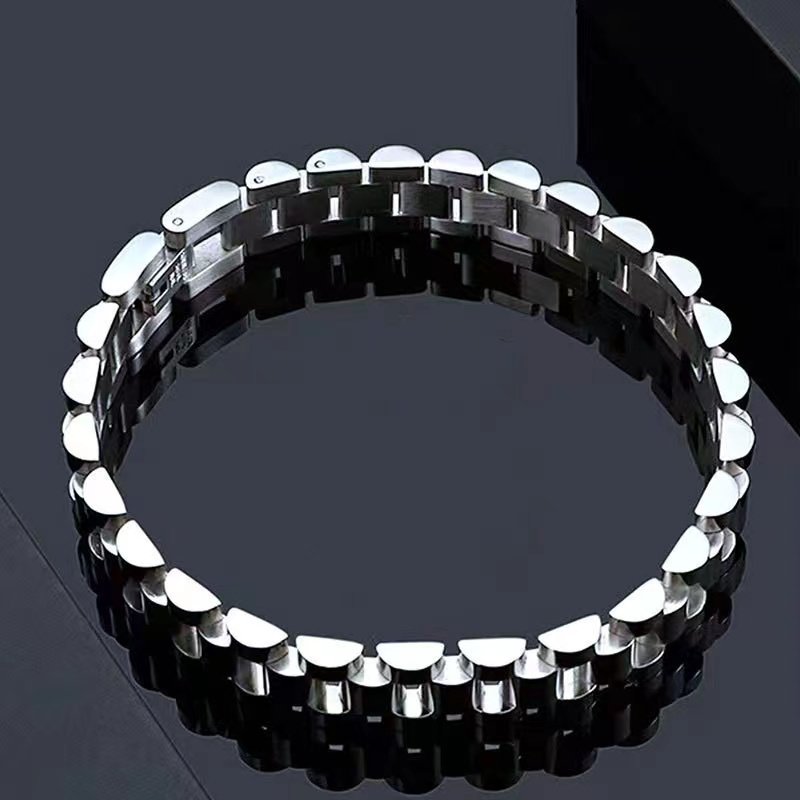 High Quality Women's Stainless Steel Bracelet with Gold Plating Fashionable Belt Chain Buckle Bangles Jewelry for Weddings Gifts