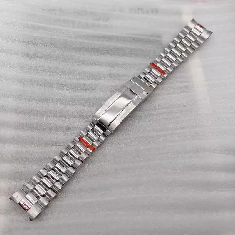 20mm New Steel Band 316L Replacement Black Green Stainless Steel Solid Precision Steel Folding Watch Chain