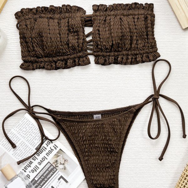 YY6007 Custom Transparent String Bikini Polynesian Hawaii Island Sexy Bikini Beach Women Swimwear
