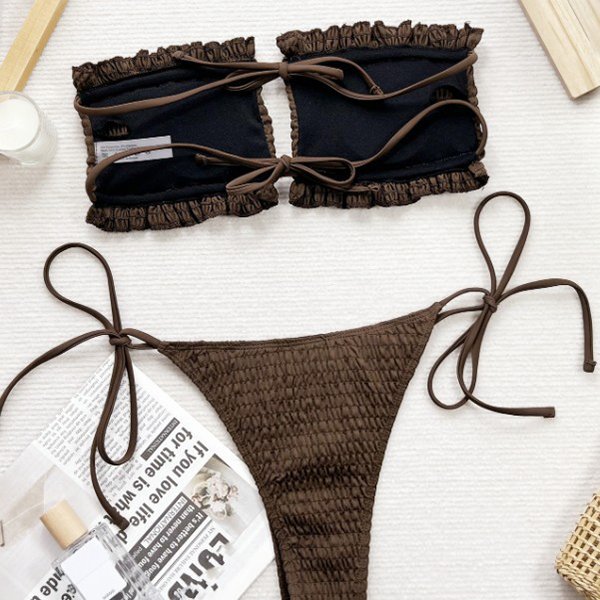YY6007 Custom Transparent String Bikini Polynesian Hawaii Island Sexy Bikini Beach Women Swimwear
