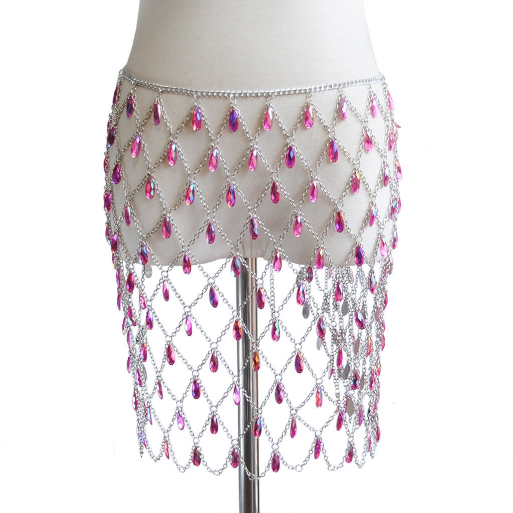 Hot sale Body Chain Skirts Beach Rhinestone Hip Chains Party Waist Belts Fashion Accessories Jewelry