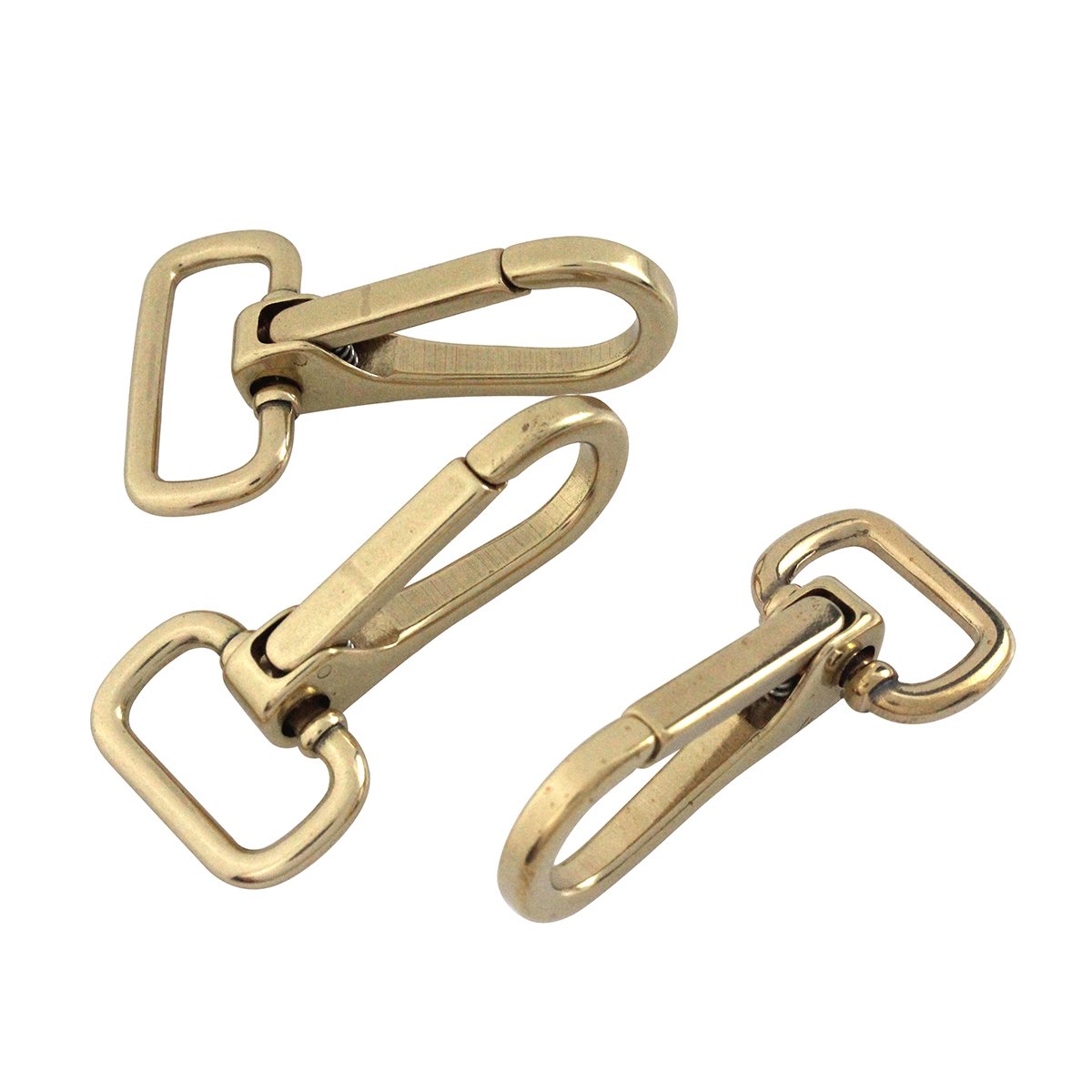 Solid brass snap hook swivel eye push gate clip trigger clasp for Leather Craft bag strap belt webbing pet dog leash Keychain