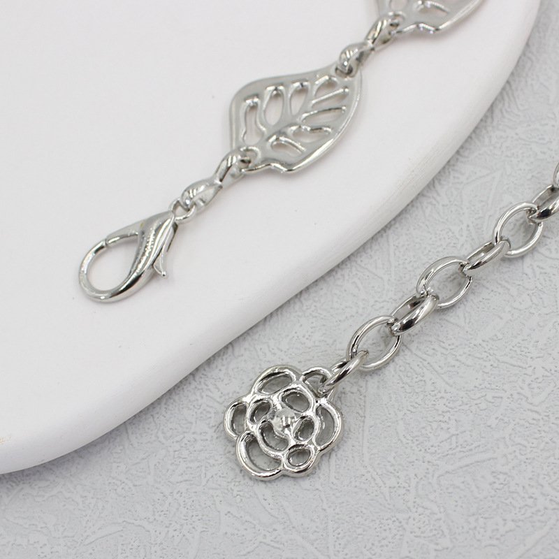 Retro Metal Leaf Waist Chain Women Fashion Simple With Dress Decorative Belt