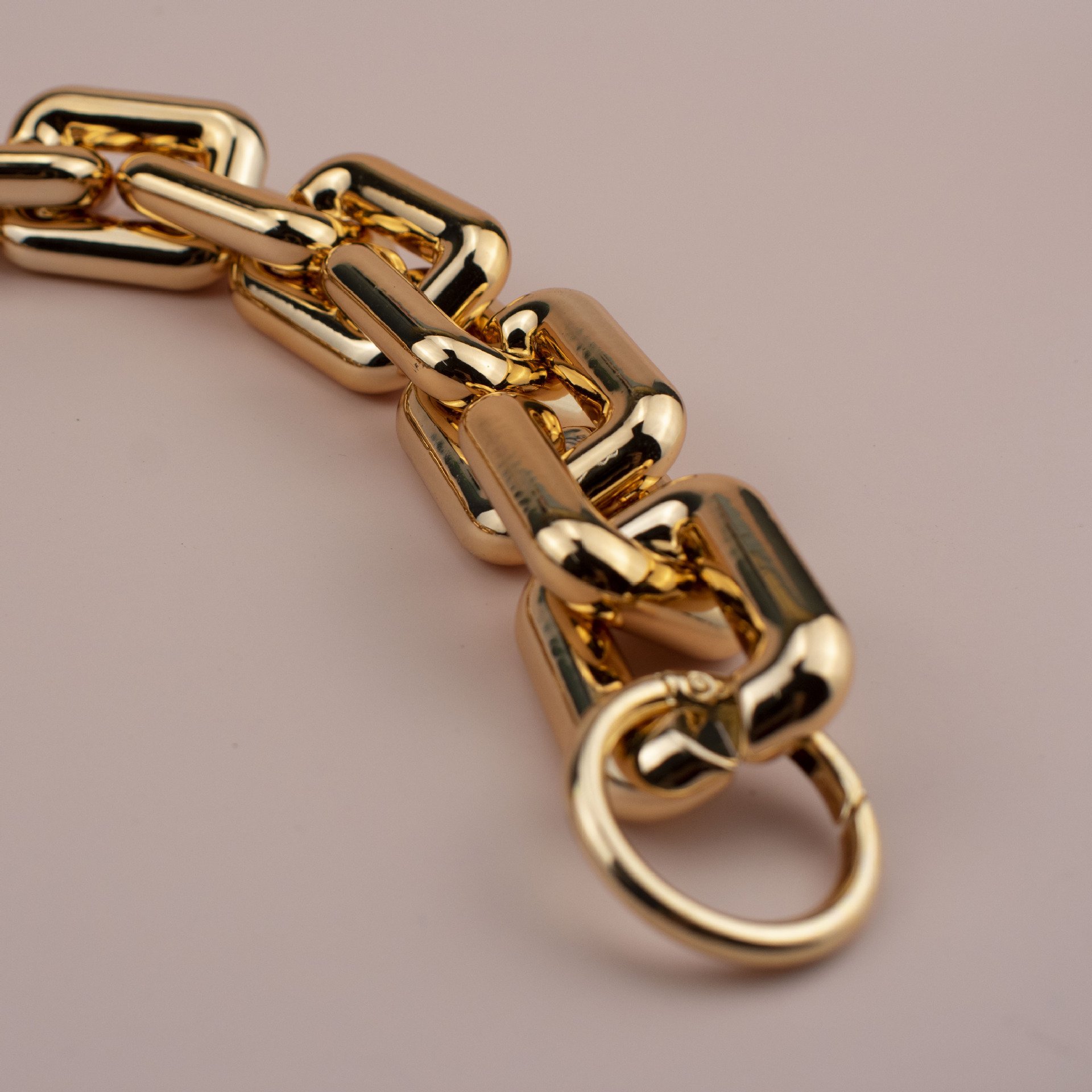 REWIN Wholesale UV Plated Rose Gold Black Silver Plastic Purse Chain Handle for Handbag Big Acrylic ABS Bag Chain for Lady