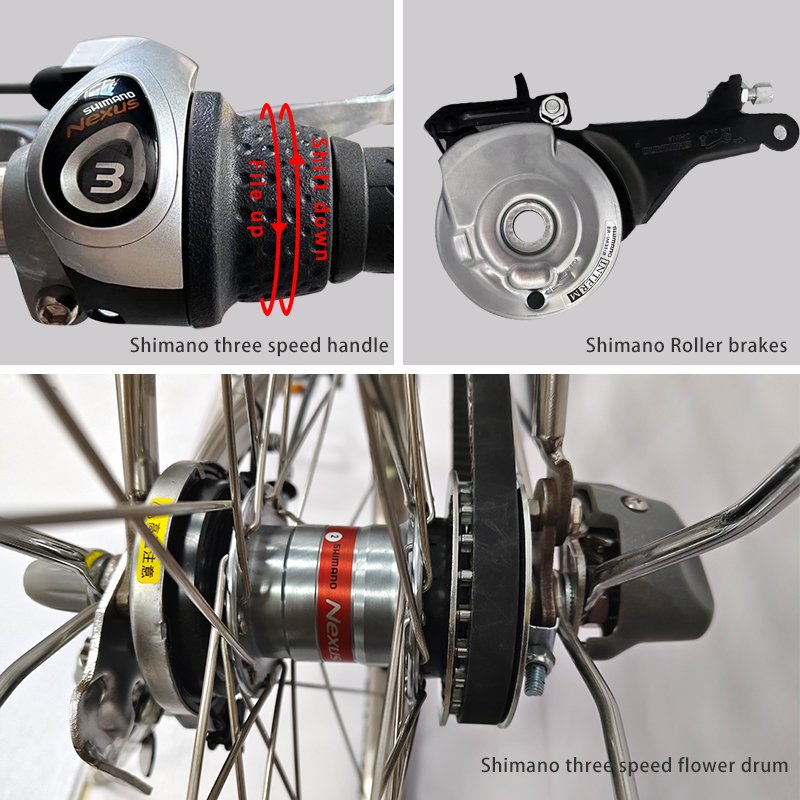 Bike frame belt drive No chain required bicycle easy riding urban bike men's and women's bike 26 "27"