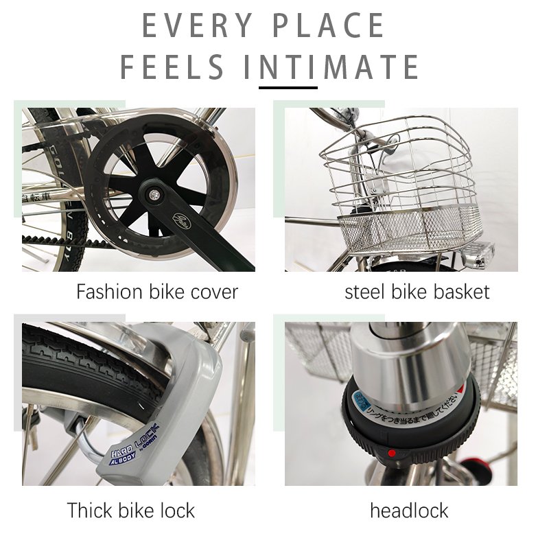 Bike frame belt drive No chain required bicycle easy riding urban bike men's and women's bike 26 "27"