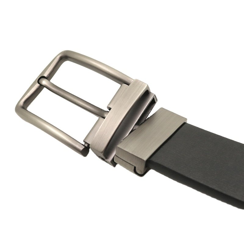 Men's retro Fashion Reversible Cow Hide Leather Belt with Pin Buckle OEM Factory Wholesale Rotating Design belt