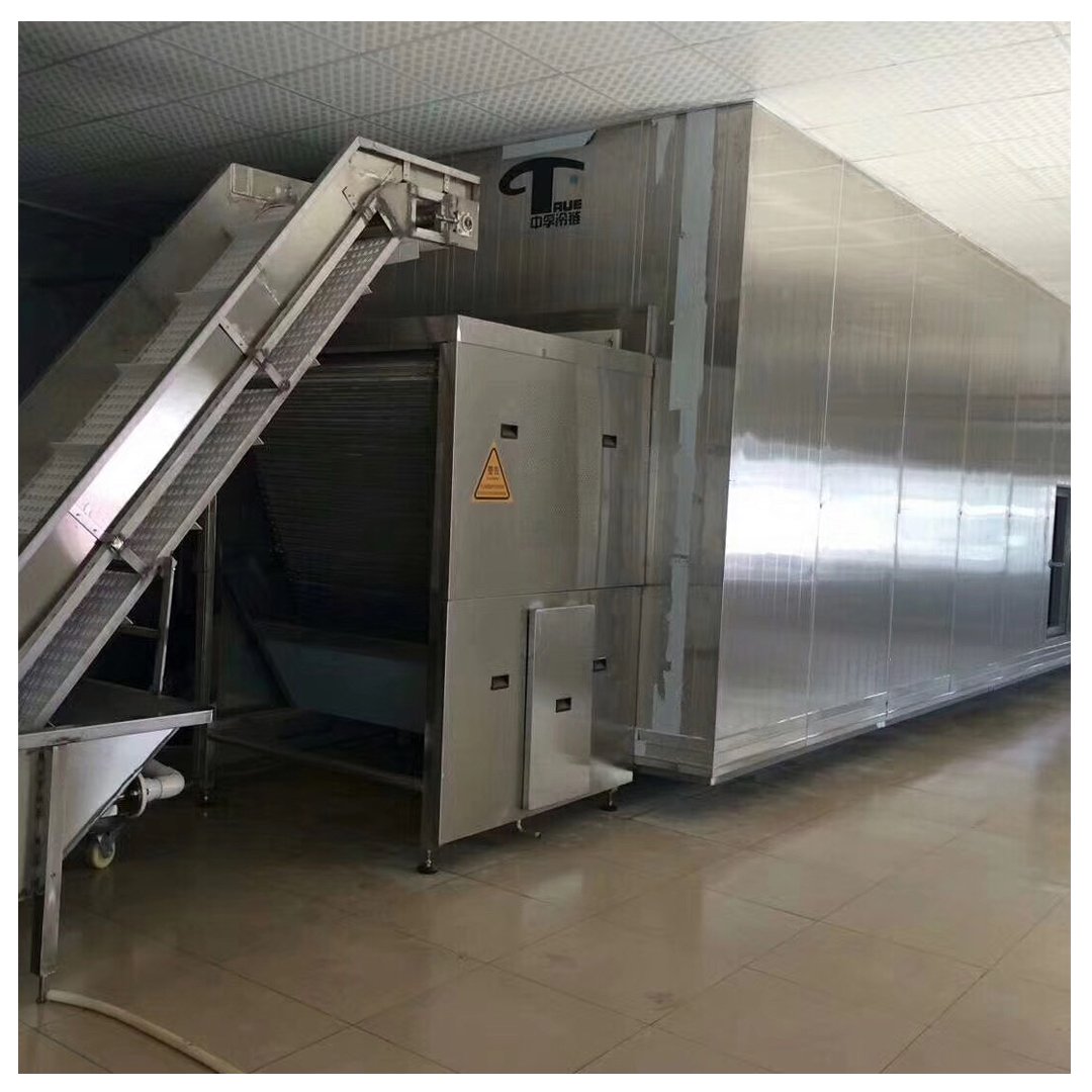 Spiral freezer/2000kg/h Net belt iqf tunnel freezer flash freeze food equipment