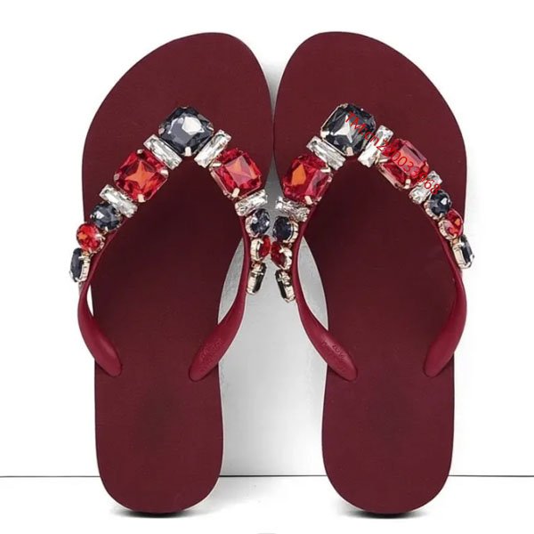 2024 fashions women shoes Flip flop summer slippers with gold chain women's flats sandals low heels