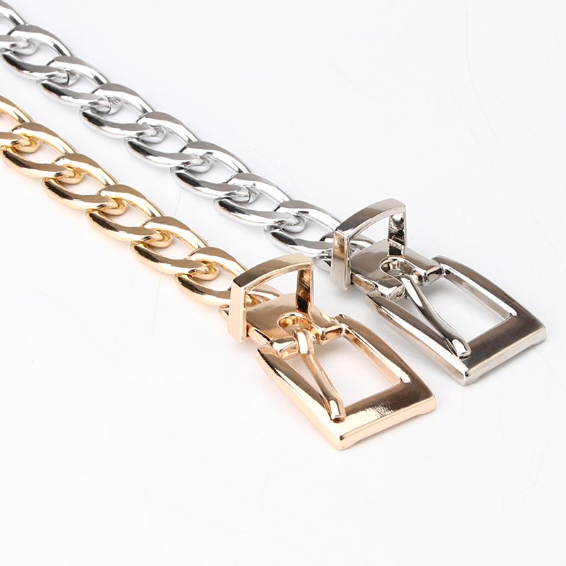 Wholesale Fashion Metal Chain women's belts Gold Silver waist chain Dress Jeans Cool Girl Women's chain belt