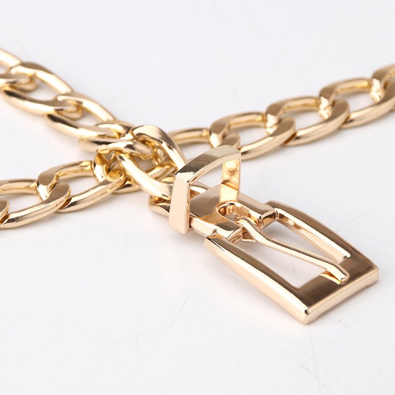 Wholesale Fashion Metal Chain women's belts Gold Silver waist chain Dress Jeans Cool Girl Women's chain belt