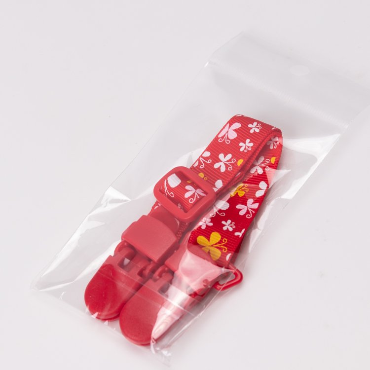 Custom Eco Friendly Baby Adjustable Pacifier Chain Pacifier Anti-drop Belt Toy Anti-Lost Clip Teether lanyard