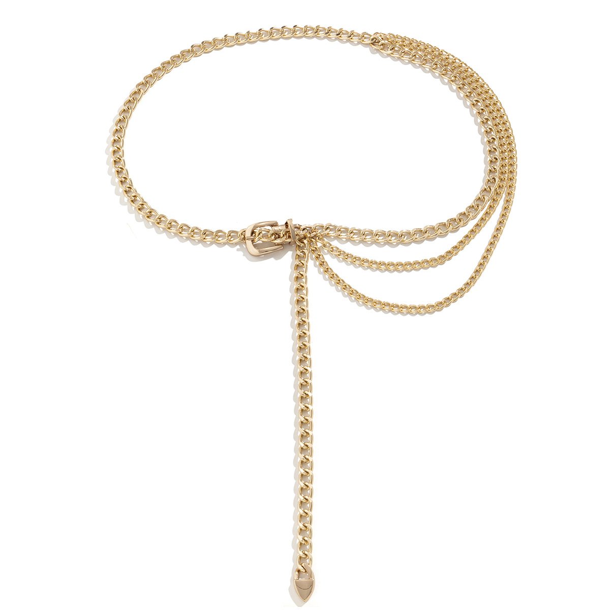 Wholesale Vintage Personalized Thick Waist Chain Belt Simple Style Alloy Tassels Belly Chain Belt Women Fashion Body Chain