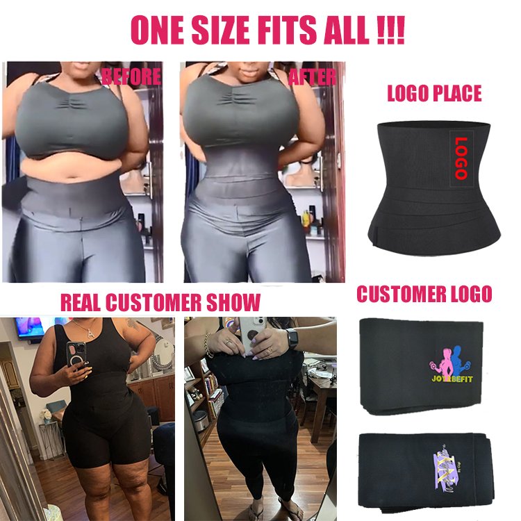 HEXIN Custom Service One Size Fits All Belly Bandage Wrap Waist Trainer High Compression Elastic Waist Trainer Wrap
