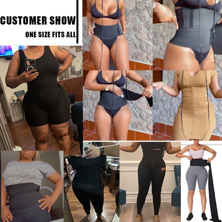 HEXIN Custom Service One Size Fits All Belly Bandage Wrap Waist Trainer High Compression Elastic Waist Trainer Wrap