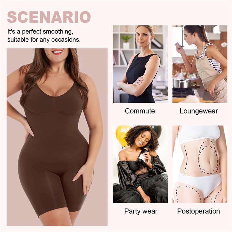 Fahion 2023 Custom Service women shapewear tummy control low scoop snatched bodysuit shaper seamless shapewear