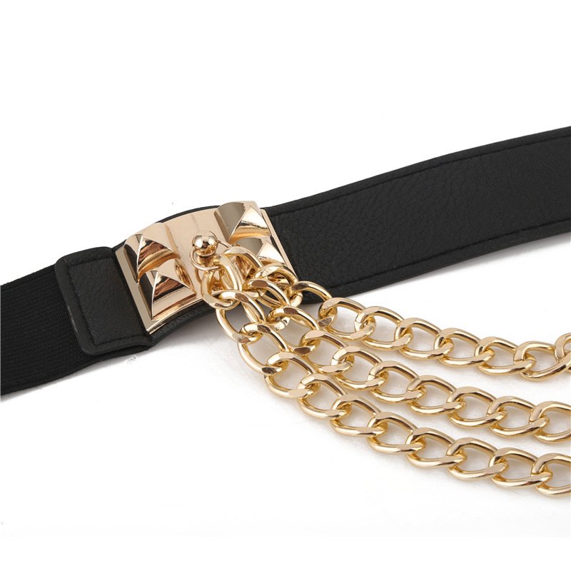 Top selling women's simple and versatile elastic chain belt