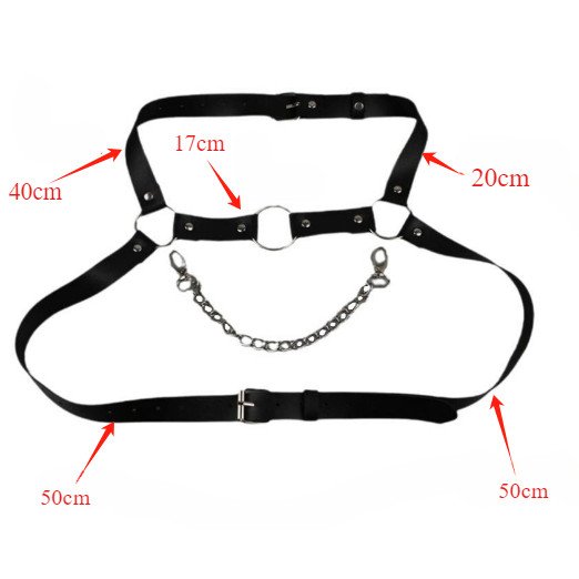 Sexy Chest Chain for Men Punk Style Shirt Belt Shoulder Strap Uniform Accessories Body Jewelry
