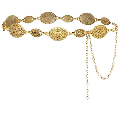 Fashion Decorative Bohemian Custom Designer Metal Women Waist Belt Gold Chain Belt