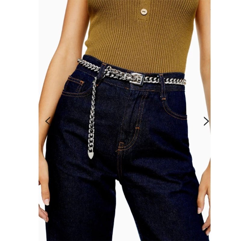 Popular Elegant Ladies Body Jewelry Metal Custom Golden Hollow Accessories Chain Belt Women Waist Belts Chain For Dress