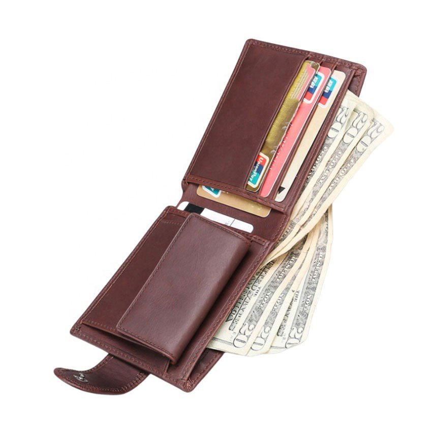low cost lowest prices Wholesale Manufacturer Luxury Top Real Leather Vintage Designer Slim Laser RFID Men's Leather Wallet