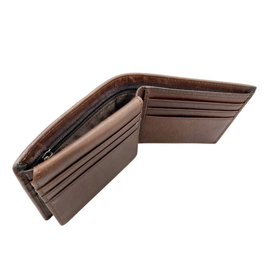low cost lowest prices Wholesale Manufacturer Luxury Top Real Leather Vintage Designer Slim Laser RFID Men's Leather Wallet